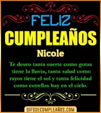 Frases de Cumpleaños Nicole